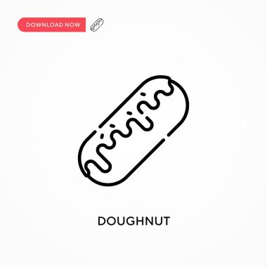 Çörek basit vektör ikonu. Web sitesi veya mobil uygulama için modern, basit düz vektör çizimi