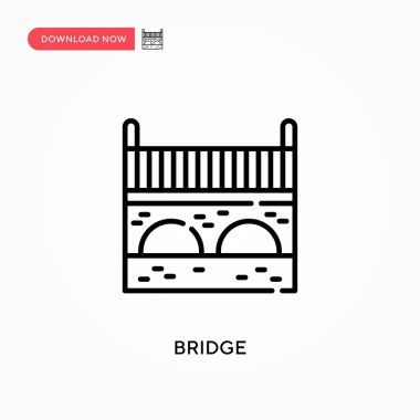 Köprü basit vektör simgesi. Web sitesi veya mobil uygulama için modern, basit düz vektör çizimi