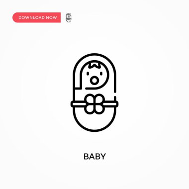 Bebek Basit vektör simgesi. Web sitesi veya mobil uygulama için modern, basit düz vektör çizimi