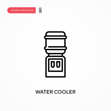 Su soğutucu basit vektör simgesi. Web sitesi veya mobil uygulama için modern, basit düz vektör çizimi