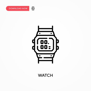 Basit vektör simgesini izle. Web sitesi veya mobil uygulama için modern, basit düz vektör çizimi