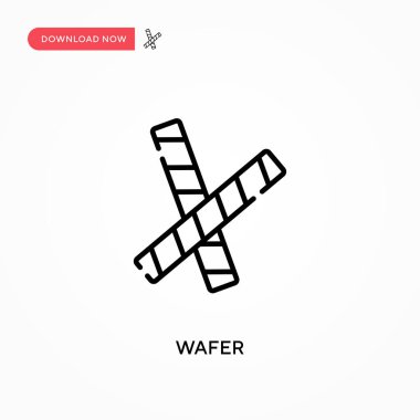 Wafer Basit vektör simgesi. Web sitesi veya mobil uygulama için modern, basit düz vektör çizimi