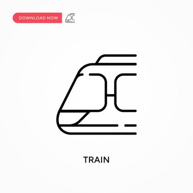 Basit Tren vektör simgesi. Web sitesi veya mobil uygulama için modern, basit düz vektör çizimi
