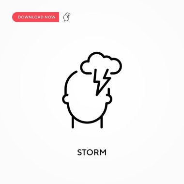 Storm Simple vektör simgesi. Web sitesi veya mobil uygulama için modern, basit düz vektör çizimi