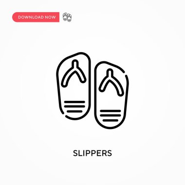 Terlikler basit vektör simgesi. Web sitesi veya mobil uygulama için modern, basit düz vektör çizimi