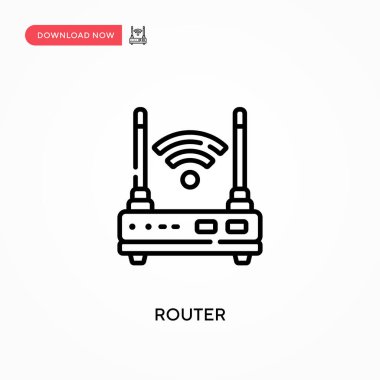 Yönlendirici Basit vektör simgesi. Web sitesi veya mobil uygulama için modern, basit düz vektör çizimi