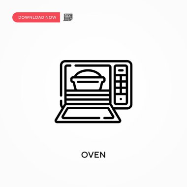 Fırın basit vektör simgesi. Web sitesi veya mobil uygulama için modern, basit düz vektör çizimi