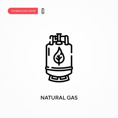 Doğal gaz basit vektör ikonu. Web sitesi veya mobil uygulama için modern, basit düz vektör çizimi