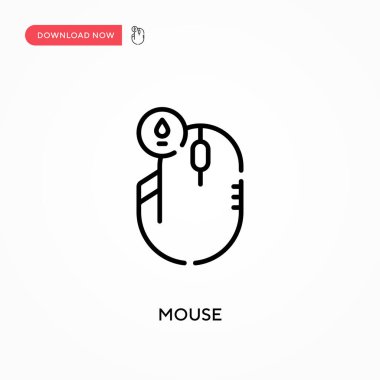Fare Basit vektör simgesi. Web sitesi veya mobil uygulama için modern, basit düz vektör çizimi