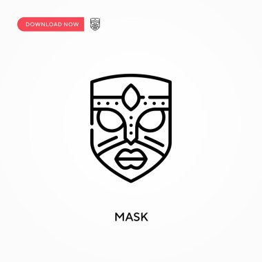 Maske Basit vektör simgesi. Web sitesi veya mobil uygulama için modern, basit düz vektör çizimi