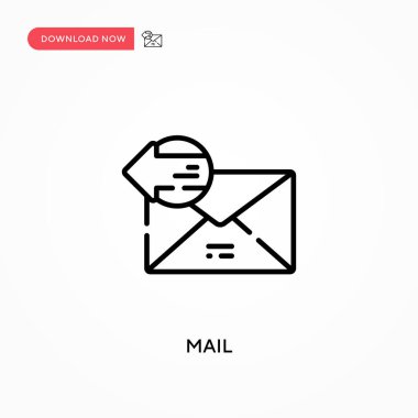 Basit posta vektör simgesi. Web sitesi veya mobil uygulama için modern, basit düz vektör çizimi