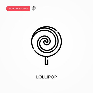 Lolipop Basit vektör simgesi. Web sitesi veya mobil uygulama için modern, basit düz vektör çizimi