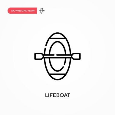 Cankurtaran sandalı basit vektör simgesi. Web sitesi veya mobil uygulama için modern, basit düz vektör çizimi