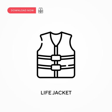 Can yeleği basit vektör simgesi. Web sitesi veya mobil uygulama için modern, basit düz vektör çizimi