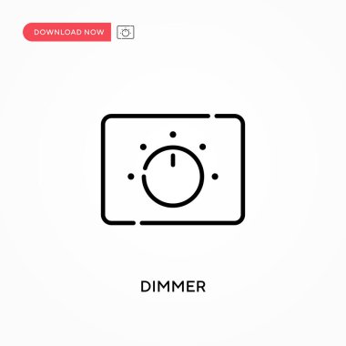 Loş Basit vektör simgesi. Web sitesi veya mobil uygulama için modern, basit düz vektör çizimi