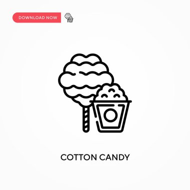 Pamuk helva basit vektör ikonu. Web sitesi veya mobil uygulama için modern, basit düz vektör çizimi