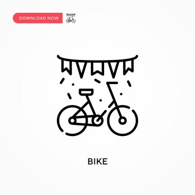 Basit bisiklet vektör simgesi. Web sitesi veya mobil uygulama için modern, basit düz vektör çizimi