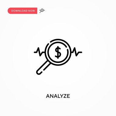 Basit vektör simgesini analiz et. Web sitesi veya mobil uygulama için modern, basit düz vektör çizimi