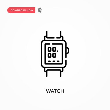 Basit vektör simgesini izle. Web sitesi veya mobil uygulama için modern, basit düz vektör çizimi