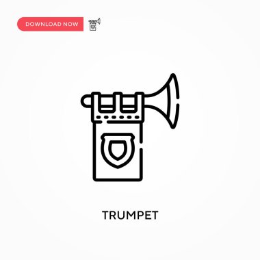 Trompet basit vektör simgesi. Web sitesi veya mobil uygulama için modern, basit düz vektör çizimi