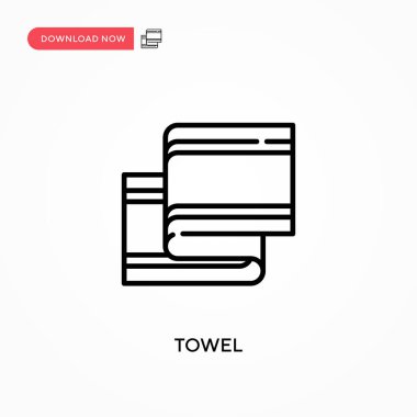 Havlu Basit vektör simgesi. Web sitesi veya mobil uygulama için modern, basit düz vektör çizimi