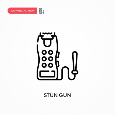 Şok tabancası. Basit vektör simgesi. Web sitesi veya mobil uygulama için modern, basit düz vektör çizimi