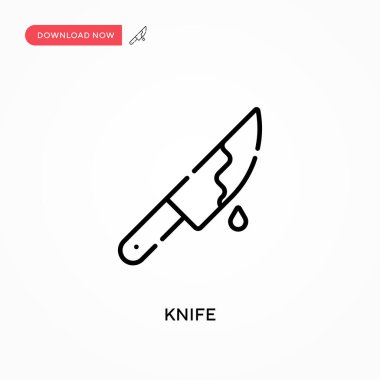 Bıçak Basit vektör simgesi. Web sitesi veya mobil uygulama için modern, basit düz vektör çizimi