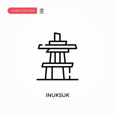 Inuksuk Basit vektör simgesi. Web sitesi veya mobil uygulama için modern, basit düz vektör çizimi