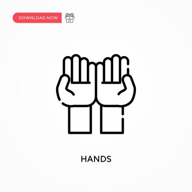 Eller basit vektör simgesi. Web sitesi veya mobil uygulama için modern, basit düz vektör çizimi