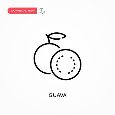 Guava Basit vektör simgesi. Web sitesi veya mobil uygulama için modern, basit düz vektör çizimi