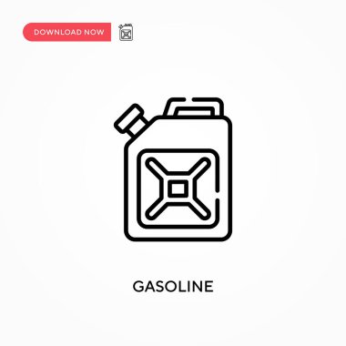 Benzin, basit vektör ikonu. Web sitesi veya mobil uygulama için modern, basit düz vektör çizimi