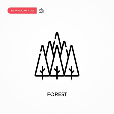 Forest Simple vektör simgesi. Web sitesi veya mobil uygulama için modern, basit düz vektör çizimi