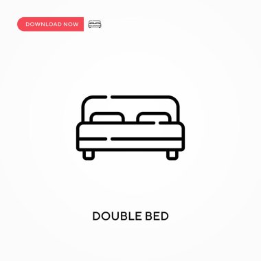 Çift kişilik basit vektör simgesi. Web sitesi veya mobil uygulama için modern, basit düz vektör çizimi