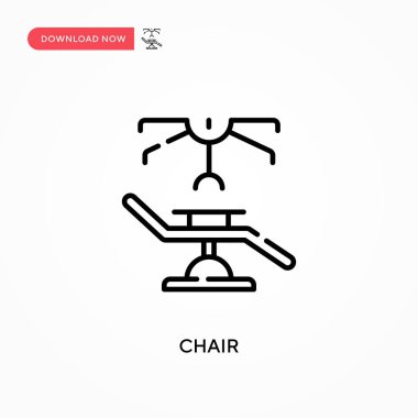 Koltuk Basit vektör simgesi. Web sitesi veya mobil uygulama için modern, basit düz vektör çizimi