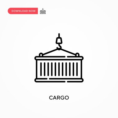 Kargo Basit vektör simgesi. Web sitesi veya mobil uygulama için modern, basit düz vektör çizimi