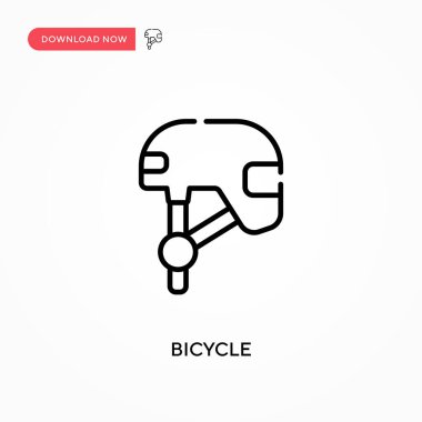 Basit bisiklet vektör simgesi. Web sitesi veya mobil uygulama için modern, basit düz vektör çizimi