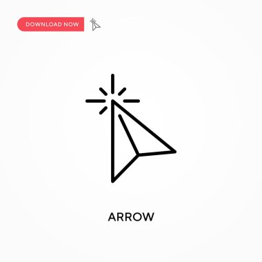 Ok Basit vektör simgesi. Web sitesi veya mobil uygulama için modern, basit düz vektör çizimi