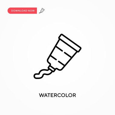 Suluboya basit vektör simgesi. Web sitesi veya mobil uygulama için modern, basit düz vektör çizimi