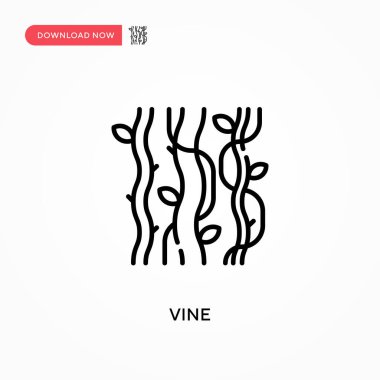 Vine Simple vektör simgesi. Web sitesi veya mobil uygulama için modern, basit düz vektör çizimi