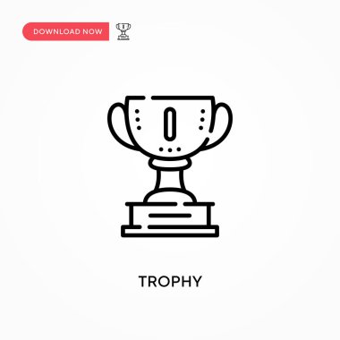 Kupa basit vektör simgesi. Web sitesi veya mobil uygulama için modern, basit düz vektör çizimi