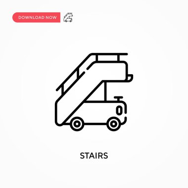 Basamaklar basit vektör simgesi. Web sitesi veya mobil uygulama için modern, basit düz vektör çizimi