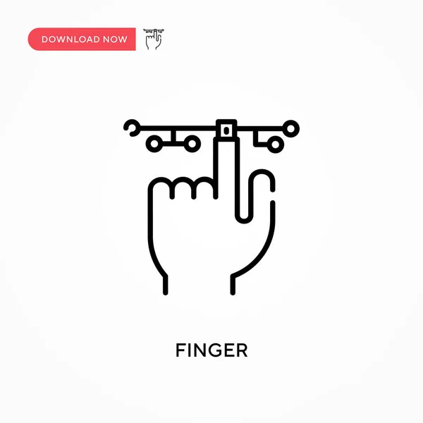 Finger Ícone Vetorial Simples Ilustração Vetorial Plana Moderna Simples Para — Vetor de Stock