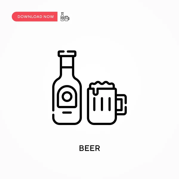 Cerveza Icono Vector Simple Moderno Simple Ilustración Vector Plano Para — Archivo Imágenes Vectoriales