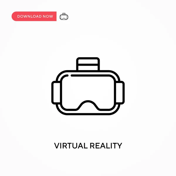 Realtà Virtuale Semplice Icona Vettoriale Moderna Semplice Illustrazione Vettoriale Piatta — Vettoriale Stock
