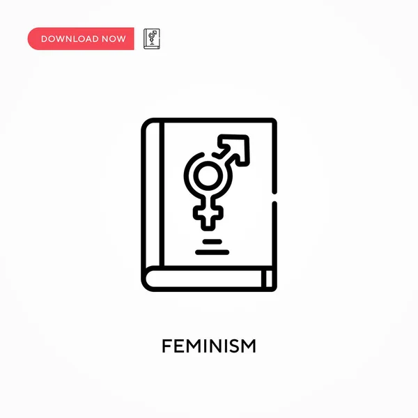 フェミニズムシンプルなベクトルアイコン ウェブサイトやモバイルアプリのための現代的でシンプルなフラットベクトルイラスト — ストックベクタ