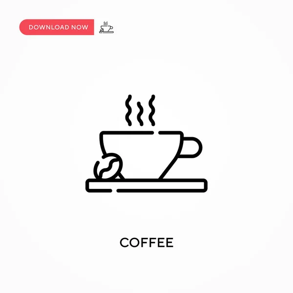 Café Ícone Vetorial Simples Ilustração Vetorial Plana Moderna Simples Para — Vetor de Stock