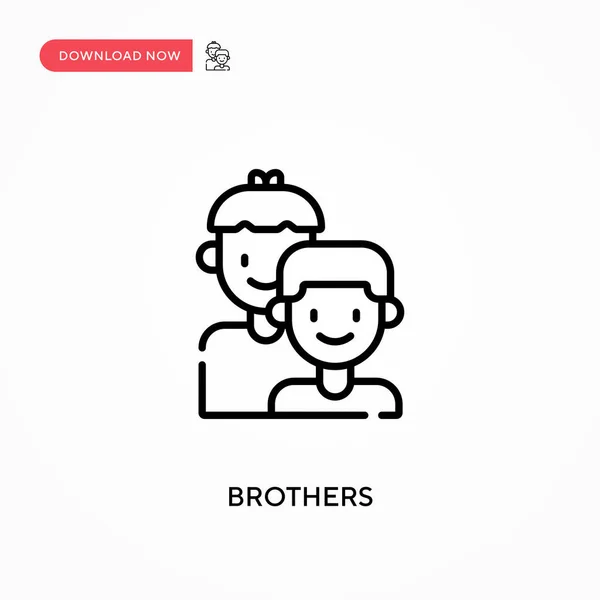 Brothers Simple Vektor Icon Moderne Einfache Flache Vektordarstellung Für Website — Stockvektor