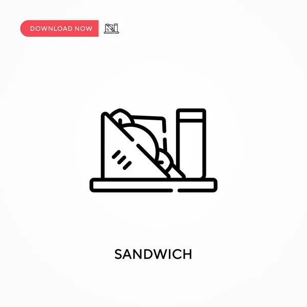 Sandwich Ícone Vetorial Simples Ilustração Vetorial Plana Moderna Simples Para — Vetor de Stock