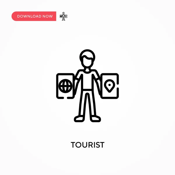 Tourist Icono Vector Simple Moderno Simple Ilustración Vector Plano Para — Archivo Imágenes Vectoriales