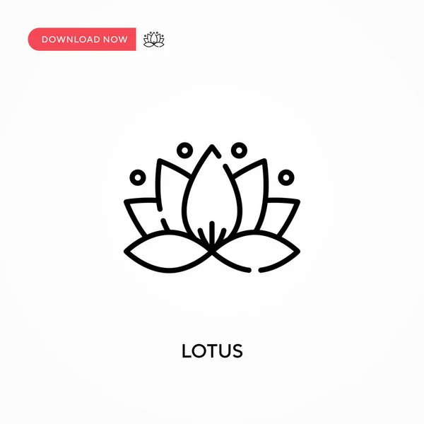 Lotus Simple Vector Icon Modern Simple Flat Vector Illustration Web — Stock Vector